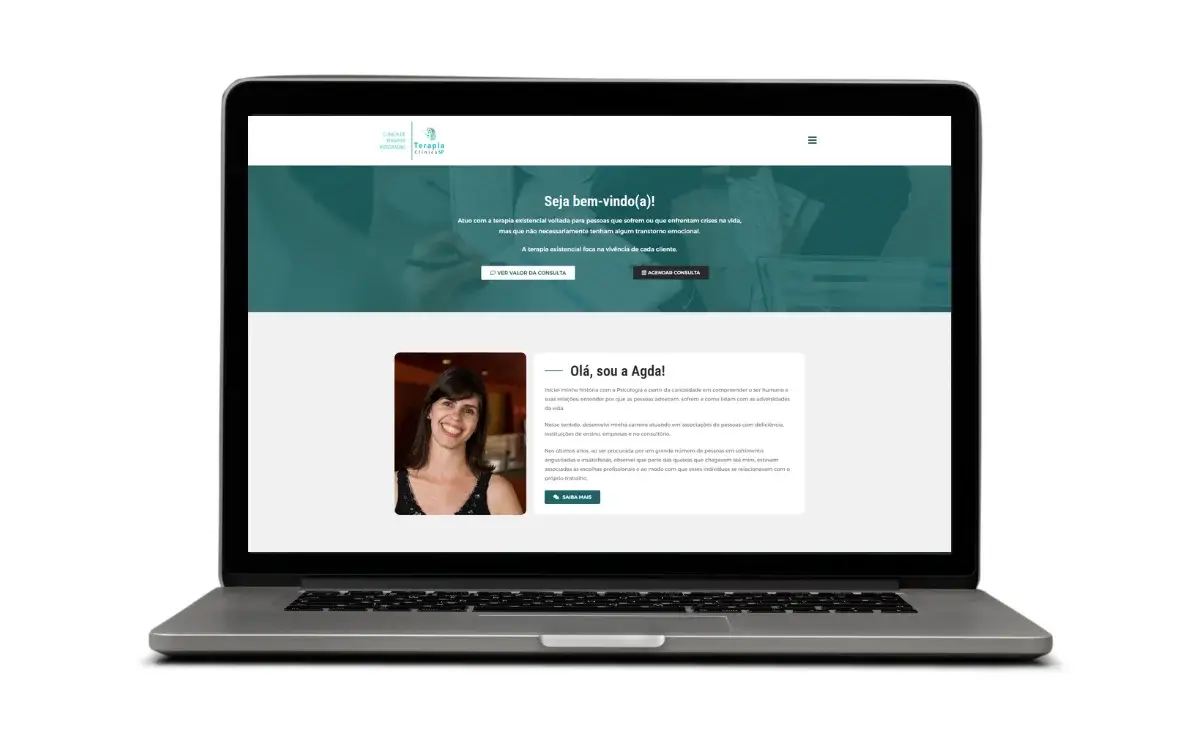 Site e landing pages desenvolvidos para Agda Mattoso Terapia Clínica