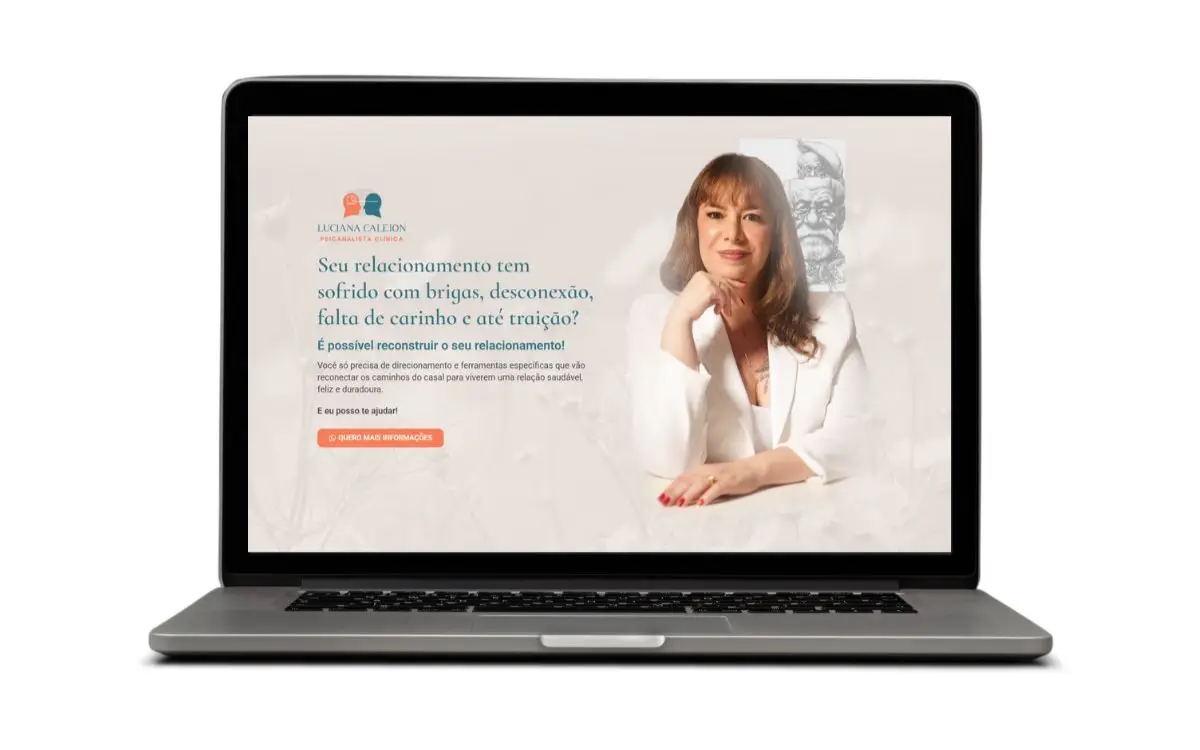 Landing pages e campanhas desenvolvidas para Luciana Calejon